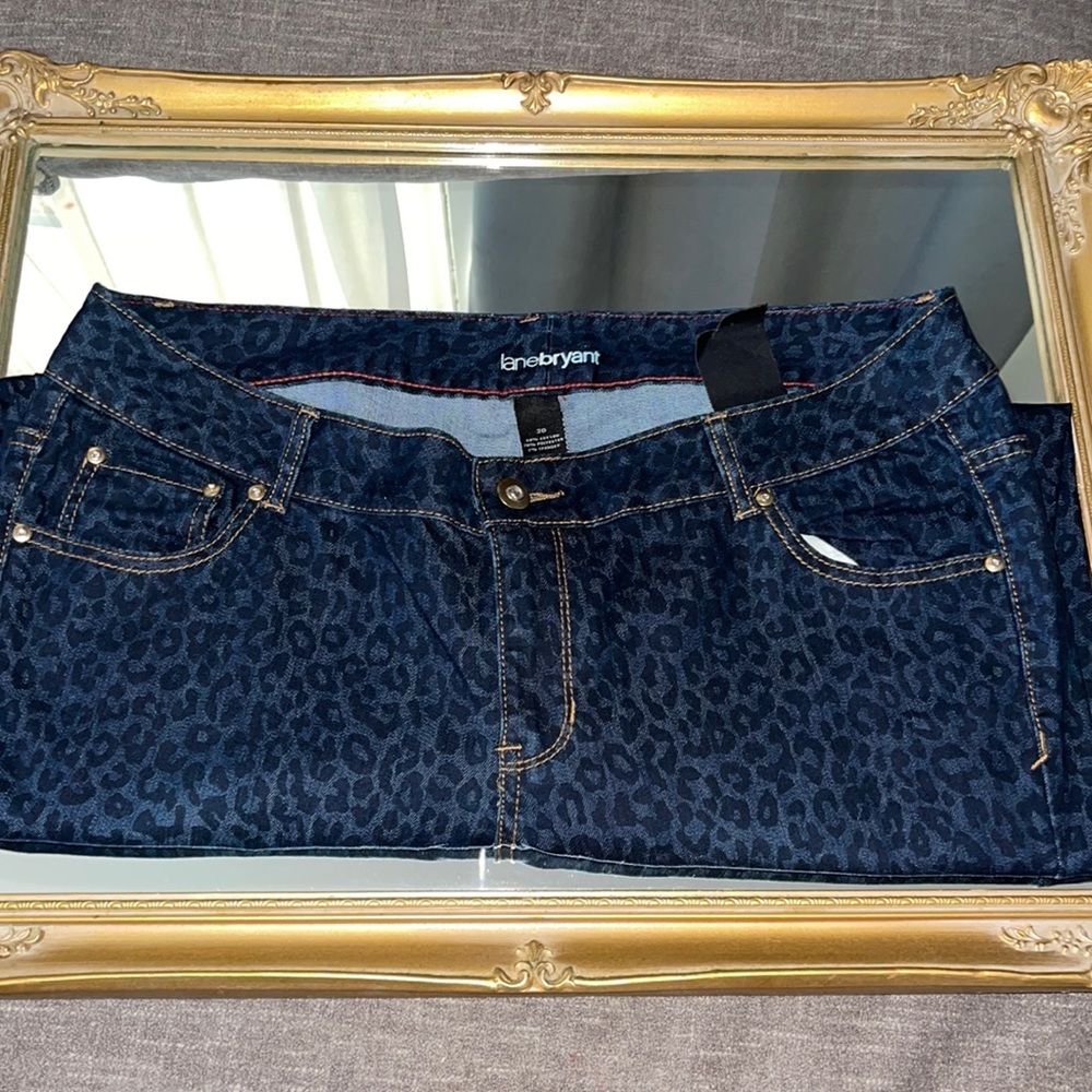 Lanebryant size 20 skinny cheetah print Jeans